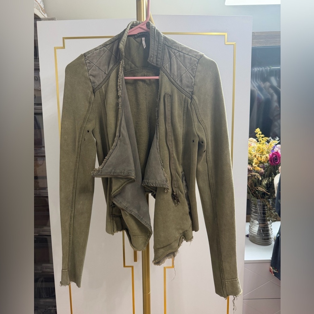 Free People Shrunken Moto Jacket #0008 - Picture 4 of 10